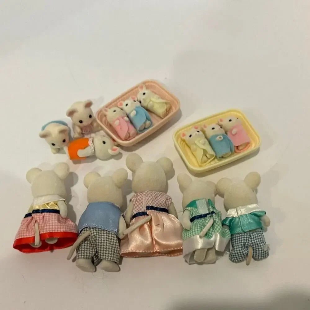 Calico Critters Mouse Family Extra Babies and 2 sets of Triplets